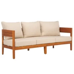 Theo 3 Seater Sofa - Indoor/Outdoor - PAT7092 - Natural/Taupe - Safavieh -Heaco GUEST 3e7beb57 15dc 4a54 89ea 73180c186868