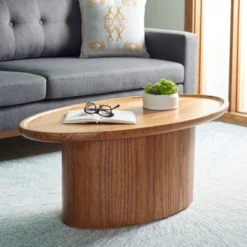 Flyte Oval Coffee Table - Natural - Safavieh -Heaco GUEST 40e481bb b7d4 4ab6 8147 d434e0712b1d