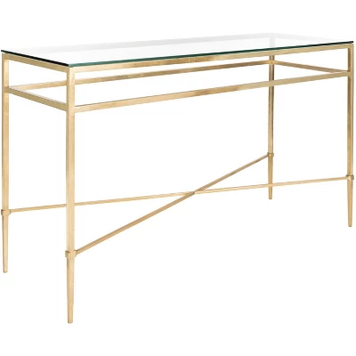 Baumgarten Console Table - AMH8305A - Gold - Safavieh Couture 4 Baumgarten Console Table - AMH8305A - Gold - Safavieh Couture - Image 2