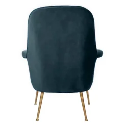 Aimee Velvet Arm Chair - Navy - Safavieh -Heaco GUEST 42c5bd43 7878 4bf8 abe9 b732d1a2970f