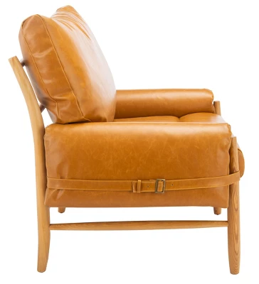 Oslo Mid Century Arm Chair - Caramel/Natural - Safavieh 5 Oslo Mid Century Arm Chair - Caramel/Natural - Safavieh - Image 3