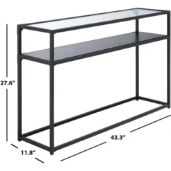 Ackley Console Table - Black - Safavieh -Heaco GUEST 4368fa94 35f5 44b8 a7c4 8b6488cc9cb9