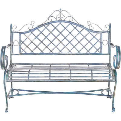 Abner Wrought Iron 45.75 Inch W Outdoor Garden Bench - Safavieh 12 Abner Wrought Iron 45.75 Inch W Outdoor Garden Bench - Safavieh - Image 10