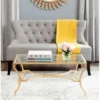 Alphonse Coffee Table - Gold/Glass - Safavieh