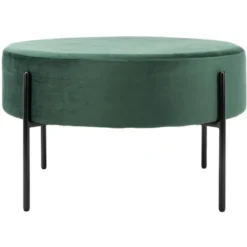 Lisbon Round Cocktail Ottoman - Safavieh -Heaco GUEST 44f40696 a0a9 45ea 8fc5 a511da70e335