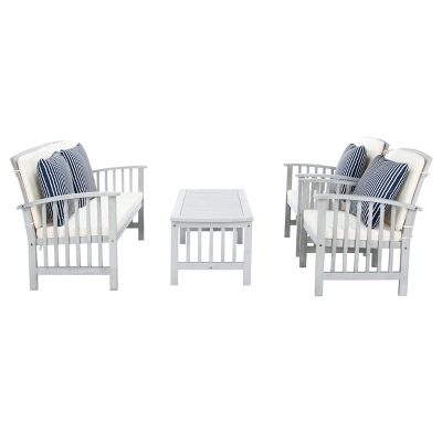 Rocklin 4pc Living Set - Gray/Beige/Navy - Safavieh 9 Rocklin 4pc Living Set - Gray/Beige/Navy - Safavieh - Image 7