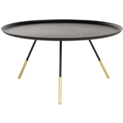 Orson Coffee Table With Metal Gold Cap - Safavieh -Heaco GUEST 46f44700 8766 4d07 9d97 da50a4349ce7