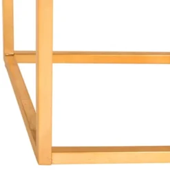 Rowan Contemporary Glam Square Ottoman - Black/Gold - Safavieh -Heaco GUEST 4a529913 bf95 47ac ac6e 29b8d94c8f92