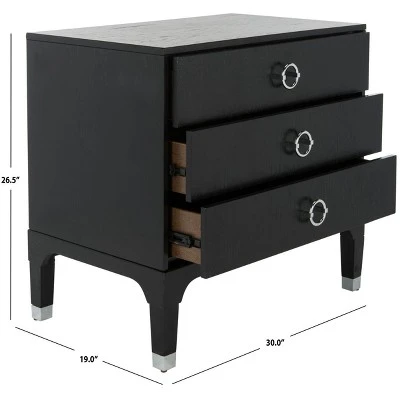 Lorna 3 Drawer Nightstand - FOX6232 - Safavieh Couture 10 Lorna 3 Drawer Nightstand - FOX6232 - Safavieh Couture - Image 8