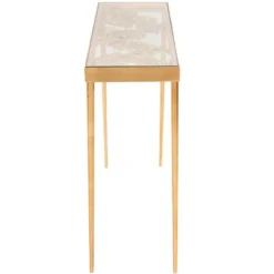 Leilani Palm Leaf Console Table - CNS2500A - Gold - Safavieh -Heaco GUEST 4f23efd1 f61f 45db 80d4 88bb25085c24