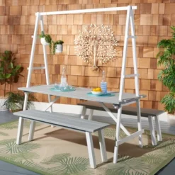 Willamy 3 Pc Dining Set - Outdoor - PAT6761 - Safavieh