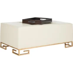 Julian Faux Ostrich Tray Ottoman/Coffee Table - Safavieh -Heaco GUEST 503c2f2a 0f37 49f0 9c19 62c47ffd70d2