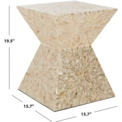 Calypso Sunburst Mosaic Stool - Multi/Beige - Safavieh -Heaco GUEST 5195e010 37fc 4b6b 9e29 ff01a51e5661