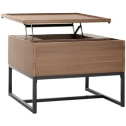 Kristie Contemporary Lift Top Coffee Table - Dark Oak/Black - Safavieh -Heaco GUEST 5254a0af c2b8 4565 84d3 a85e96ab184e