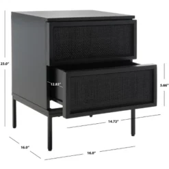 Zadie 2 Drawer Rattan Nightstand - NST5007 - Safavieh 26 Zadie 2 Drawer Rattan Nightstand - NST5007 - Safavieh -Heaco GUEST 53b6bd9d 7773 448b bf26 005b37af5eac