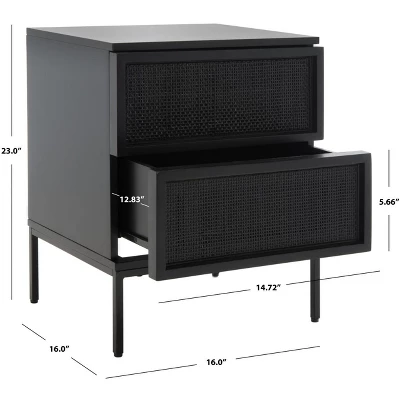 Zadie 2 Drawer Rattan Nightstand - NST5007 - Safavieh 11 Zadie 2 Drawer Rattan Nightstand - NST5007 - Safavieh - Image 9