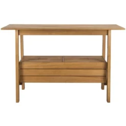 Bertie Outdoor Tea Trolley PAT7035 - Natural - Safavieh -Heaco GUEST 55c239c2 3317 44e3 9c97 e57ab136c9cc