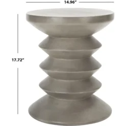 Benaya Concrete Accent Stool - Safavieh -Heaco GUEST 5708d8fc 1a2d 4061 8147 90778dc41630