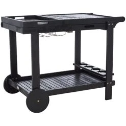 Orland Outdoor Tea Trolley - Safavieh -Heaco GUEST 577c0777 0f9f 49f3 b8b0 79e201dbd7c2
