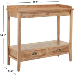 Peter Console - AMH6571A - Brown - Safavieh Couture -Heaco GUEST 578a90b7 4756 4fea bfb3 6dba467f0fed