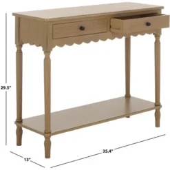 Haven 2 Drawer Small Console - CNS5738C - Brown - Safavieh -Heaco GUEST 588705fc 052d 4d0a 8ed5 73599dbf6ef8