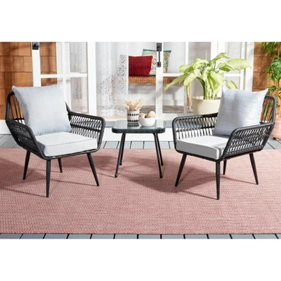 Londyn 3 Piece Lounge Set - Indoor/Outdoor - PAT9031 - Safavieh 3 Londyn 3 Piece Lounge Set - Indoor/Outdoor - PAT9031 - Safavieh