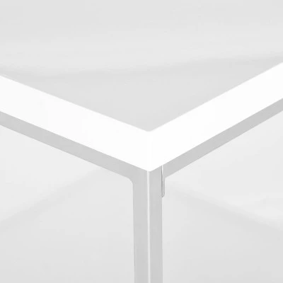 Malone High Gloss Coffee Table - White/Chrome - Safavieh 6 Malone High Gloss Coffee Table - White/Chrome - Safavieh - Image 4