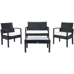 Bassey 4 Piece Living Set - Indoor/Outdoor - PAT7507 - Safavieh -Heaco GUEST 5d17b357 0c60 4175 a2d4 29285cc7f0a7