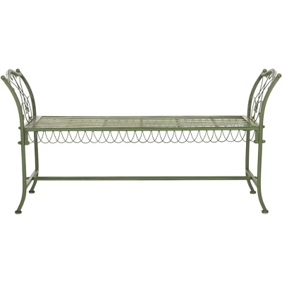Arona Bench - Outdoor - PAT5015 - Antique Green - Safavieh 10 Arona Bench - Outdoor - PAT5015 - Antique Green - Safavieh - Image 8