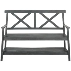 Mayer 2 Seat Bench - Outdoor - Safavieh -Heaco GUEST 6079690f 5bfd 42ed a875 77a4badaa2a2