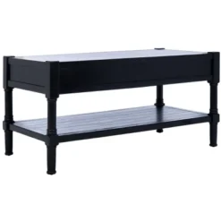 Filbert 2 Drawer Coffee Table - Black - Safavieh -Heaco GUEST 61324653 967c 40b0 9265 7d8f74f8f2f2