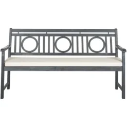 Montclair 3 Seat Bench - Outdoor - Safavieh -Heaco GUEST 63c026f5 eaa5 4bfd ac4e 77ebf7248e1a