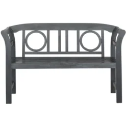 Moorpark 2 Seat Bench - Outdoor - Safavieh -Heaco GUEST 642af277 b27e 4f15 92b1 ee735e190bc9
