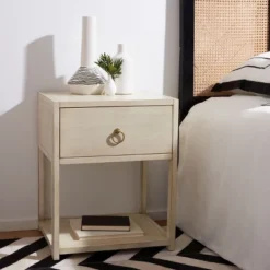 Sadie 1 Drawer 1 Shelf Nightstand - NST9201 - Safavieh