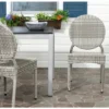 Valdez Indoor Outdoor French Bistro Stacking Side Chair (Set Of 2) - Grey - Safavieh -Heaco GUEST 67b326ce 3aa7 4b6f 8e32 d44a7ef8b253