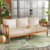 Owen 3 Seater Sofa - Indoor/Outdoor - PAT7091 - Natural/Taupe - Safavieh