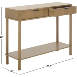Thurston 2 Drawer Console - CNS5737C - Brown - Safavieh -Heaco GUEST 689d0e87 bc99 43ed ae44 1e5390180981