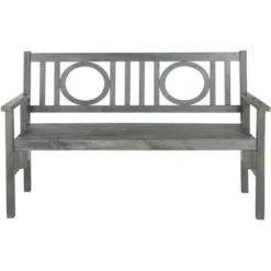 Piedmont Folding Bench - Outdoor - Safavieh -Heaco GUEST 6b12a115 2830 4f24 9179 e666f419b485