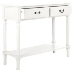 Primrose 2 Drawer Console Table - Distressed White - Safavieh -Heaco GUEST 6e722a97 4ef3 4f9f 9edd 49a919a0768f