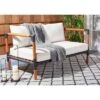 Tommy Eucalyptus And Iron 2 Seater Sofa - Indoor/Outdoor - CPT1030 - Black/White - Safavieh Couture -Heaco GUEST 7108916c 3190 4163 8a41 a4417497330a