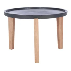 Valton Side Table - Natural/Black - Safavieh -Heaco GUEST 711ddfbf 2dd0 4761 bd96 16c46c12bbb3