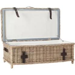 Navarro Rattan Coffee Table Trunk - Safavieh -Heaco GUEST 72c5291f ea96 4e59 9b9e 03b163601365