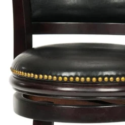 Brockway Swivel Counter Stool - Cappuccino/Black - Safavieh -Heaco GUEST 72c95e5e ceb5 4bc4 9443 f817da0819b4