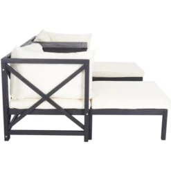 Ronson 5 Piece Sectional Set - Indoor/Outdoor - PAT6762 - Dark Slate Gray/Beige - Safavieh -Heaco GUEST 73642540 f6fd 42c2 810d 01af789cb023