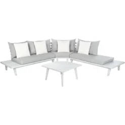 Lansen 4 Pc Corner Living Set - Indoor/Outdoor - PAT7055 - Safavieh -Heaco GUEST 73e45187 6890 49db a229 222ecfd1b7f8