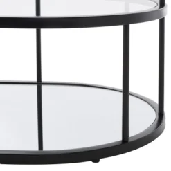 Layta 3 Shelf Coffee Table - Black/Clear - Safavieh -Heaco GUEST 764c396e 571b 4aa1 ba8a f6528fe0c77c