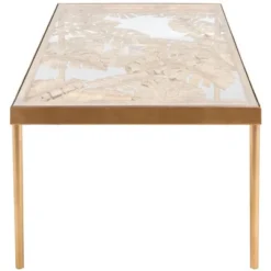 Leilani Palm Leaf Coffee Table - Gold Leaf/Glass - Safavieh -Heaco GUEST 767cc63b 12e3 4de3 8e78 50ae809914f9