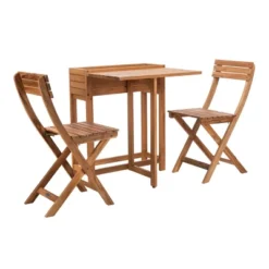Walten Flower Shelf 3pc Bistro Set - Natural - Safavieh -Heaco GUEST 768f03b0 4666 4624 b332 ede3cc571dad