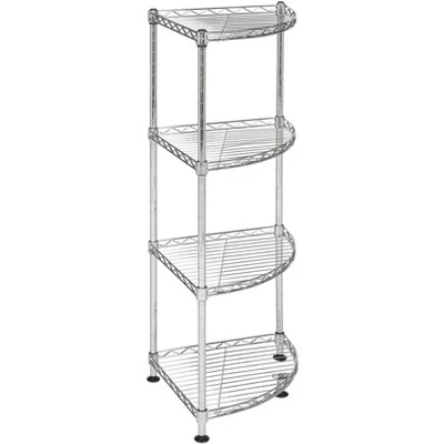 Damaris 4 Tier Corner Rack - Chrome - Safavieh 4 Damaris 4 Tier Corner Rack - Chrome - Safavieh - Image 2