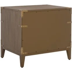 Nisha 1-Drawer Wood Nightstand - SFV7707 - Brown - Safavieh Couture -Heaco GUEST 78f3eb14 b7fc 48b3 82d1 57a8351c6827